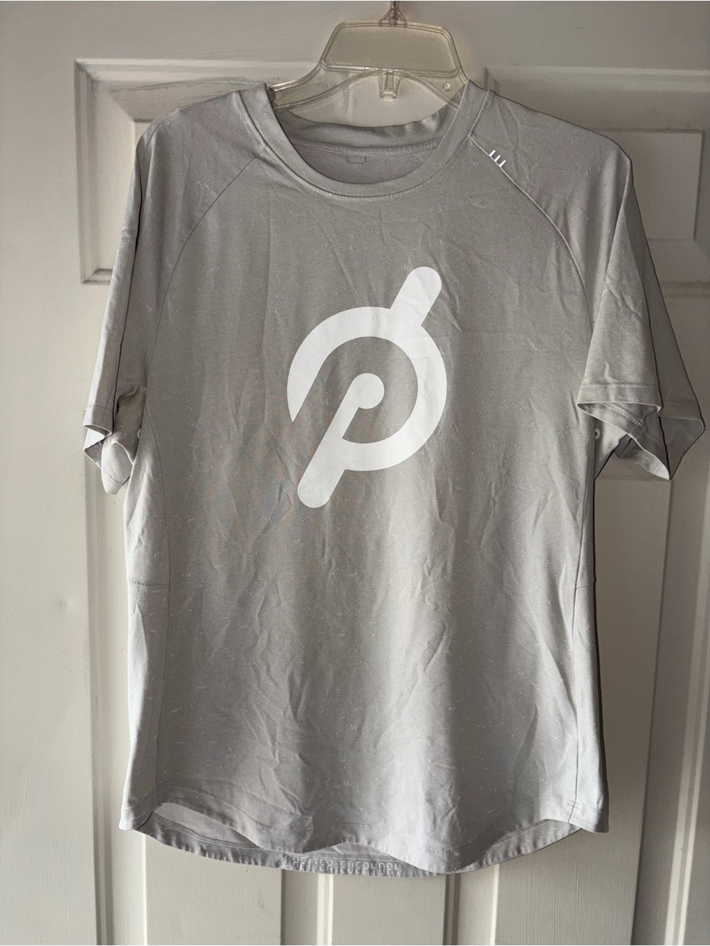Lululemon X Peloton Logo Performance T-Shirt Short Sleeve Striped Size M